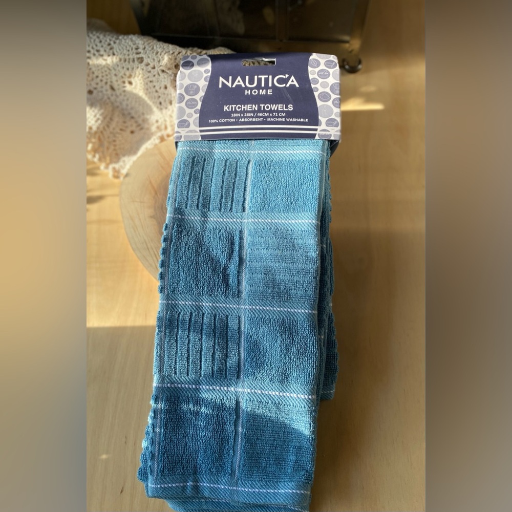 Nautica Home Blue Kitchen Towels